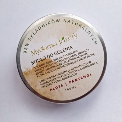 Naturalne mydło do golenia 98% składników naturalnych 100ml | sodowo potasowa pasta do golenia